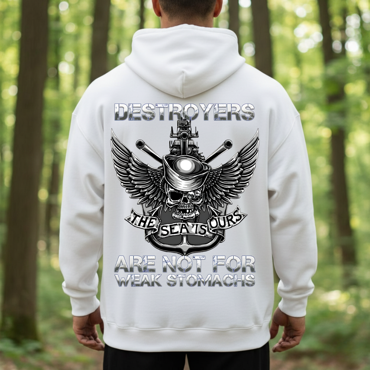 Veteran T-Shirt, Sweatshirt, Hoodie – Destroyers Sailor Pride Military Veteran Tee – Skull Anchor Warrior Gift