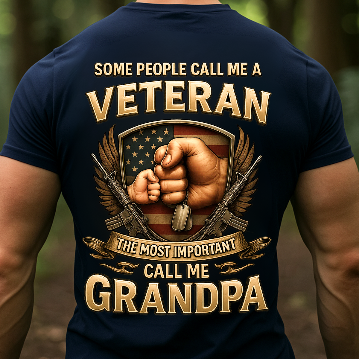 Veteran Grandpa Shirt – Proud Military Grandpa Gift – Some Call Me Veteran The Most Important Call Me Grandpa Tee