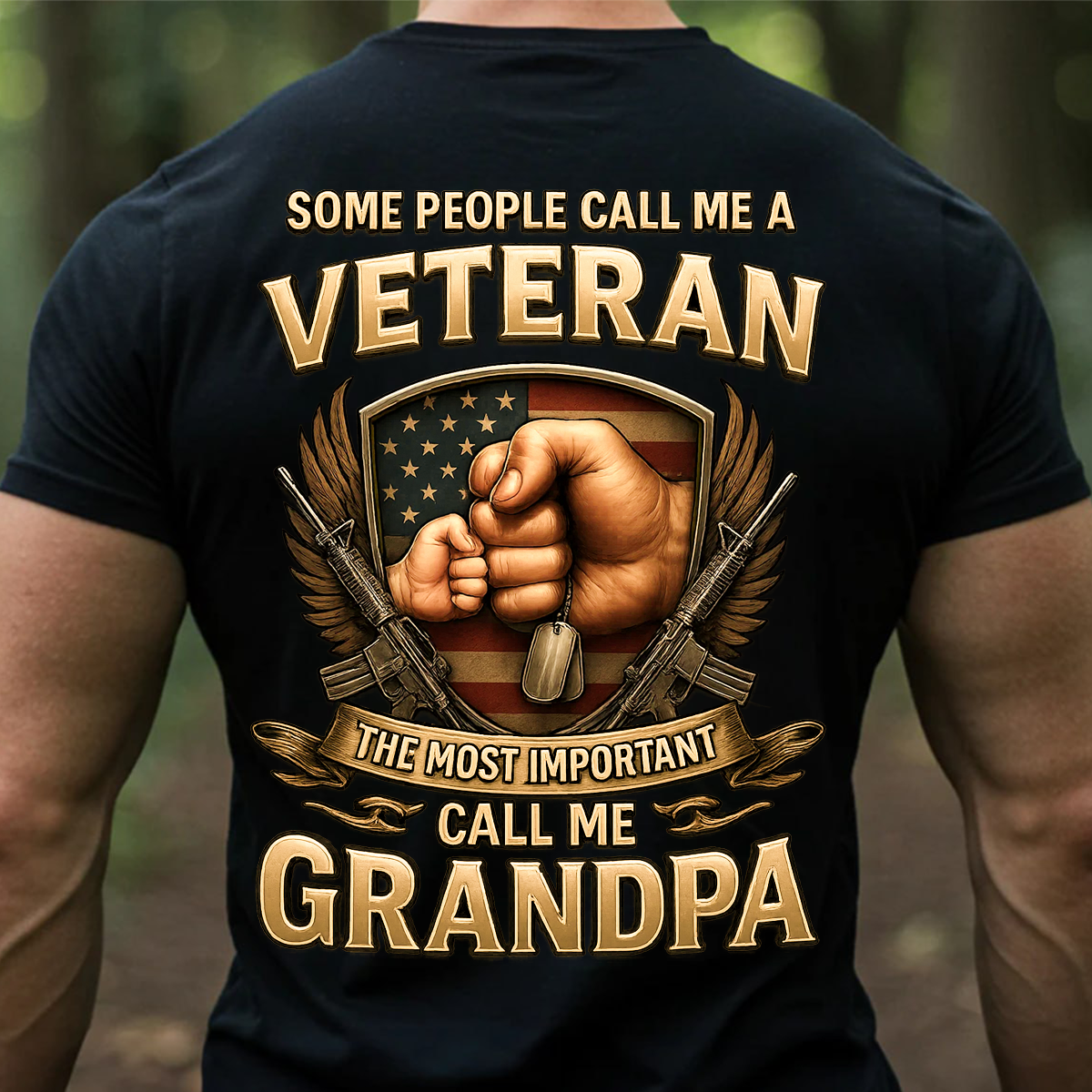 Veteran Grandpa Shirt – Proud Military Grandpa Gift – Some Call Me Veteran The Most Important Call Me Grandpa Tee