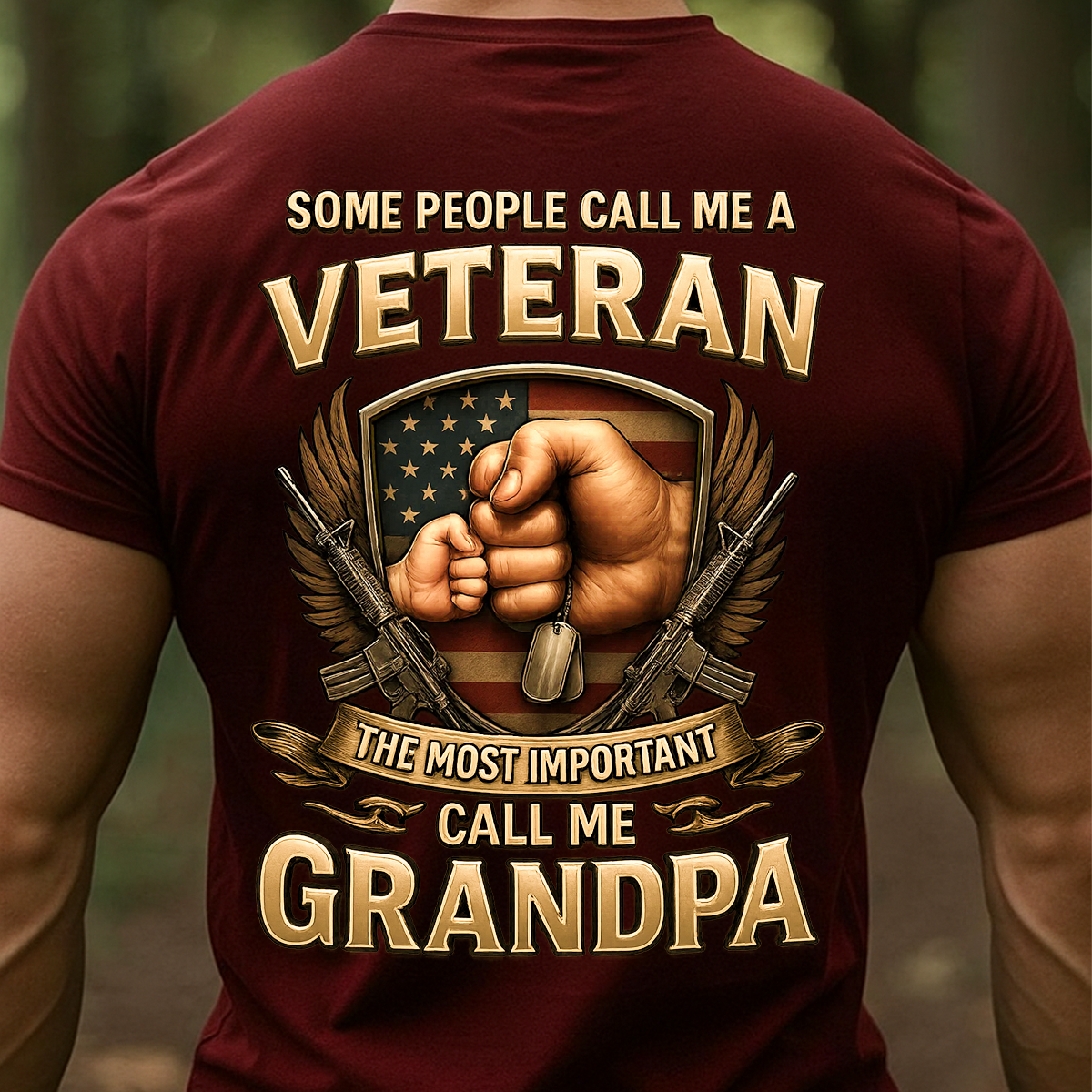 Veteran Grandpa Shirt – Proud Military Grandpa Gift – Some Call Me Veteran The Most Important Call Me Grandpa Tee