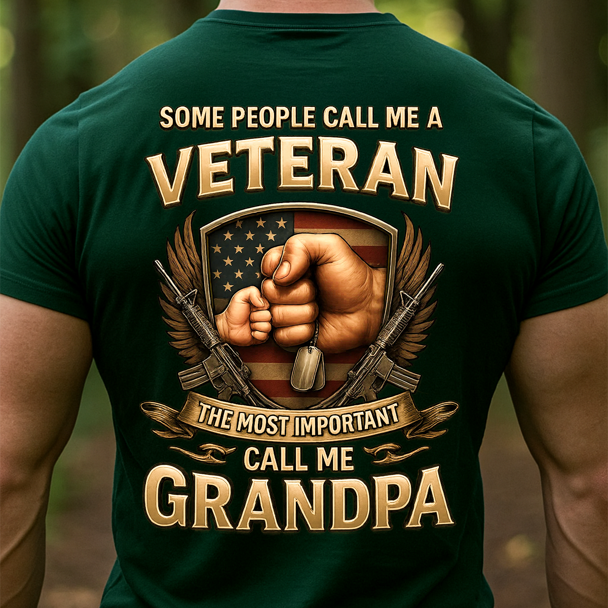 Veteran Grandpa Shirt – Proud Military Grandpa Gift – Some Call Me Veteran The Most Important Call Me Grandpa Tee