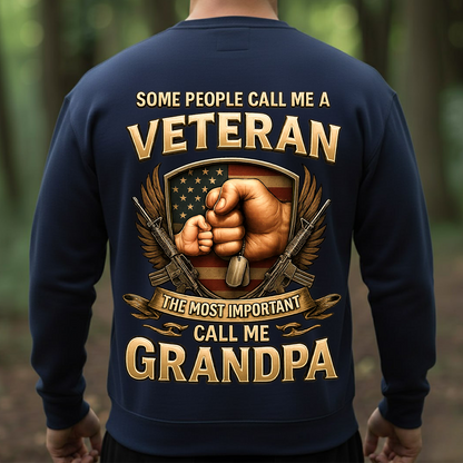 Veteran Grandpa Shirt – Proud Military Grandpa Gift – Some Call Me Veteran The Most Important Call Me Grandpa Tee