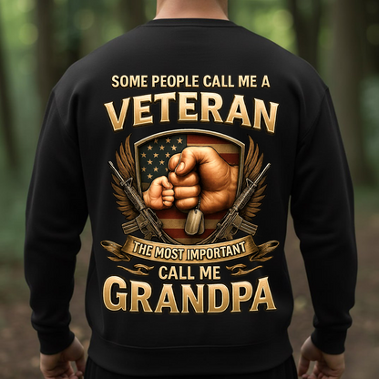 Veteran Grandpa Shirt – Proud Military Grandpa Gift – Some Call Me Veteran The Most Important Call Me Grandpa Tee