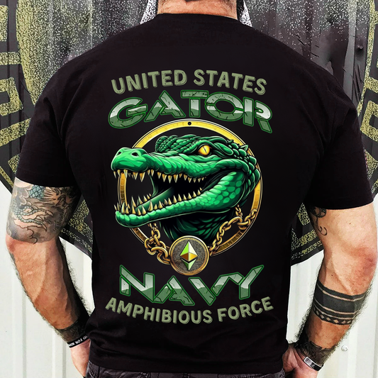 US Navy Veteran Shirt – Gator Amphibious Force Pride – Bold Military Tee