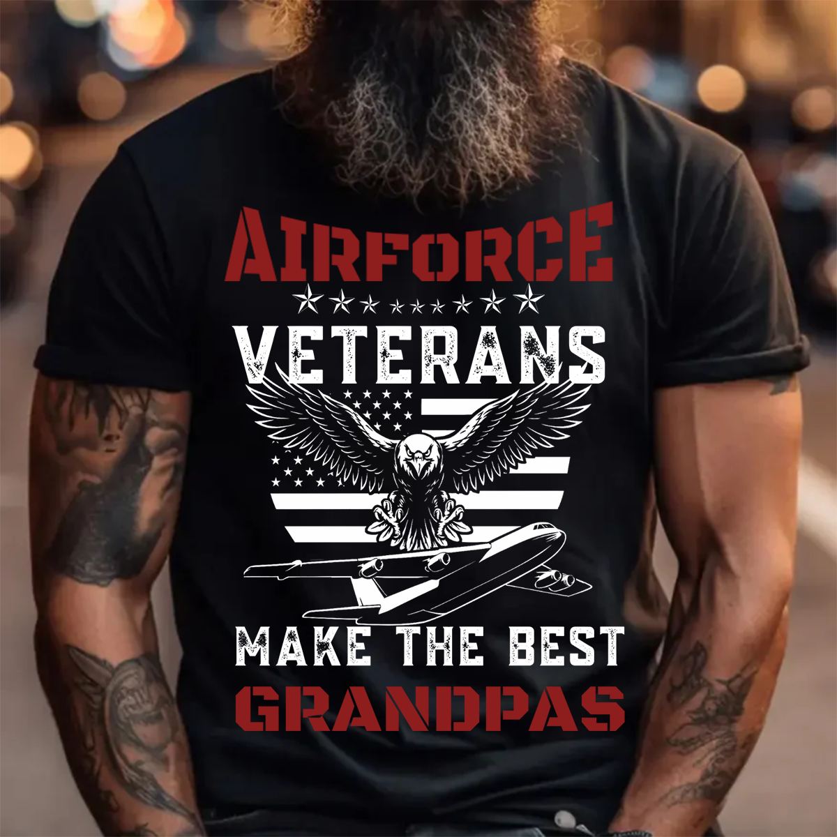 U.S. Veteran Shirt - Airforce Veterans Make The Best Grandpas - Funny Veteran Shirt, Perfect Gift For Veteran - Bold Military Humor