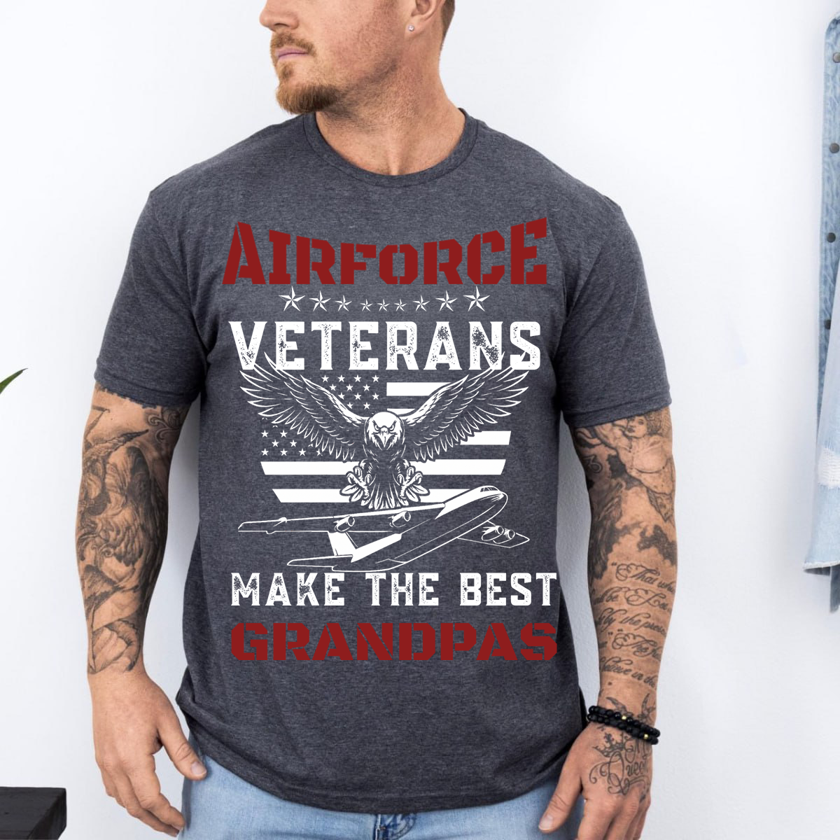 U.S. Veteran Shirt - Airforce Veterans Make The Best Grandpas - Funny Veteran Shirt, Perfect Gift For Veteran - Bold Military Humor