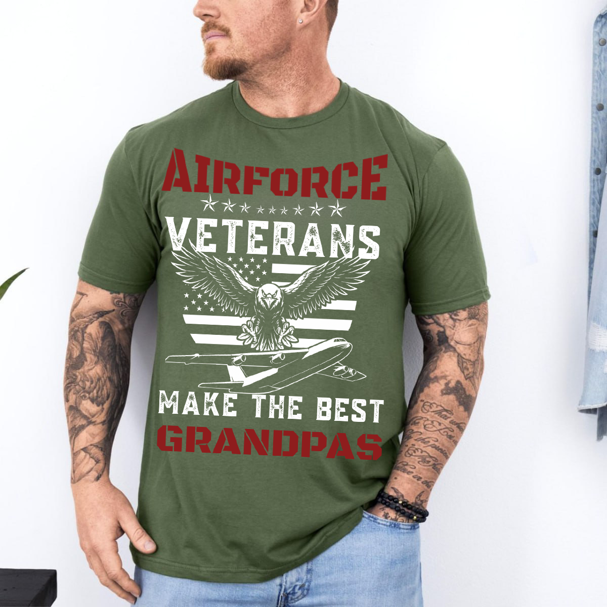 U.S. Veteran Shirt - Airforce Veterans Make The Best Grandpas - Funny Veteran Shirt, Perfect Gift For Veteran - Bold Military Humor