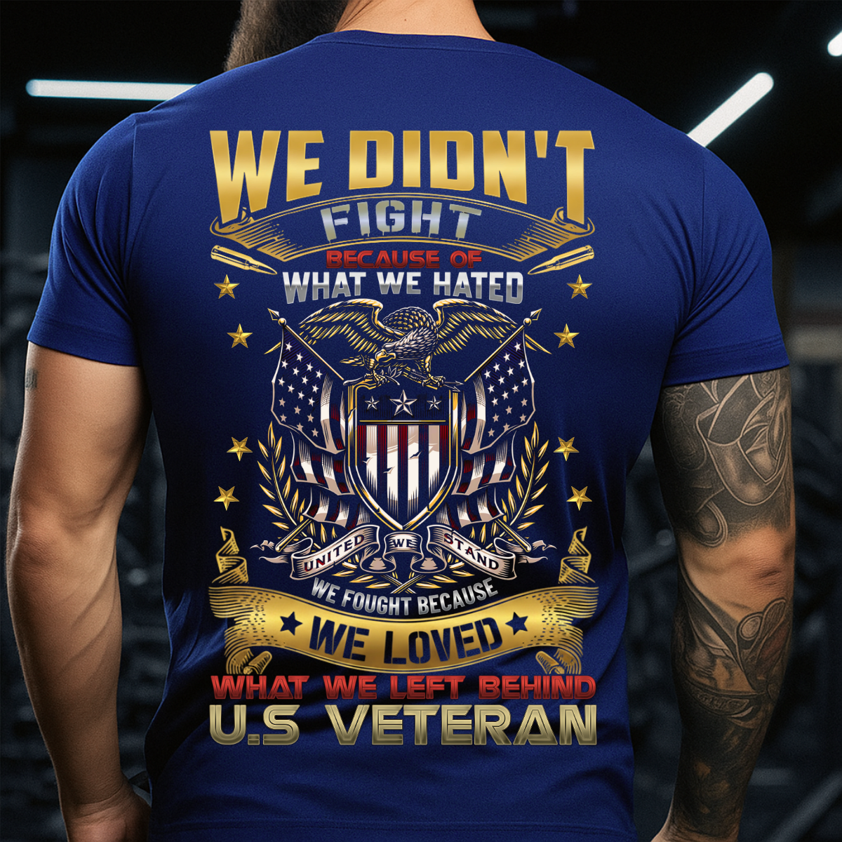 U.S Veteran T-Shirt – American Eagle & Flag – We Loved What We Left Behind