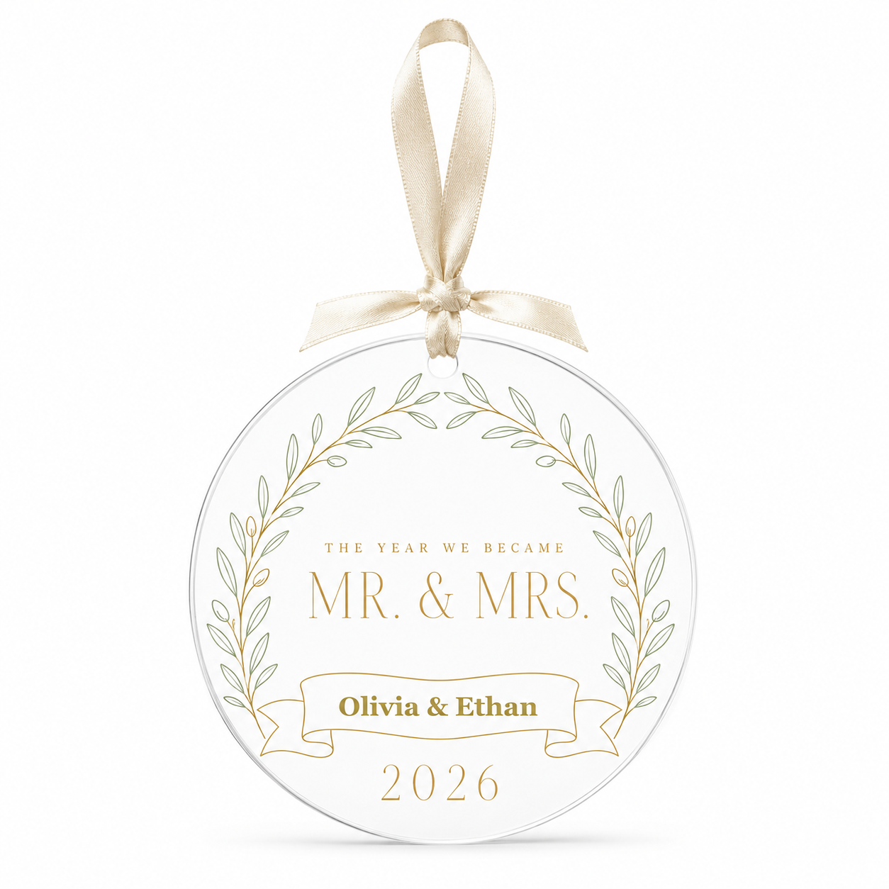 botanical arch glass ornament mockup