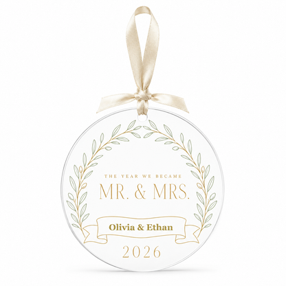 botanical arch glass ornament mockup