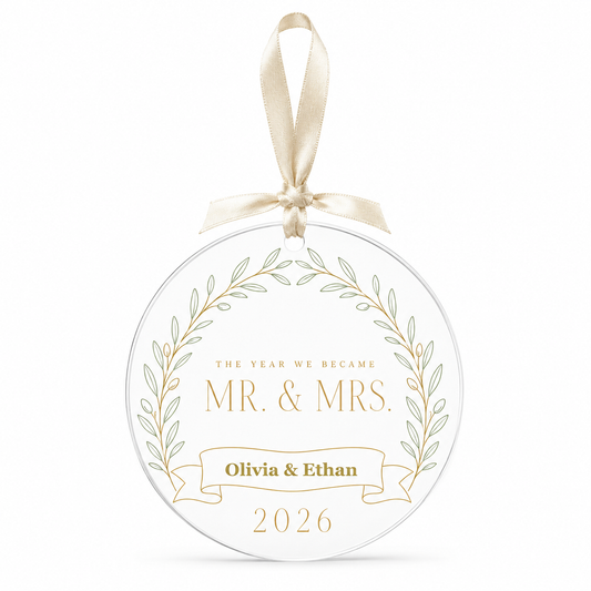 botanical arch glass ornament mockup