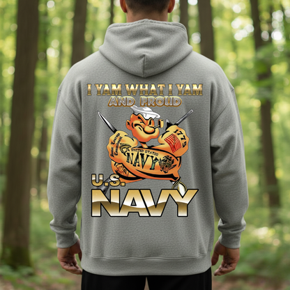 U.S. Navy Veteran Shirt – I Yam What I Yam and Proud – Patriotic Sailor Pride Tee