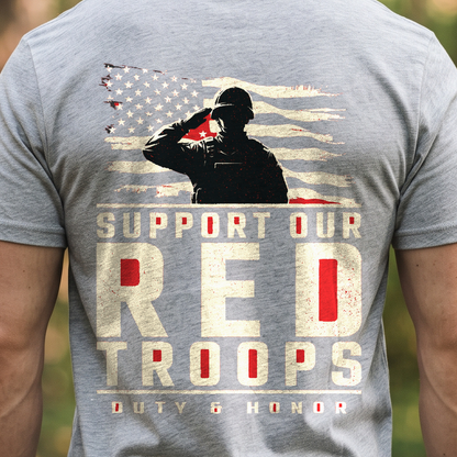 "Support Our Troops" T-Shirt – R.E.D. Friday Remember Everyone Deployed Military Gift