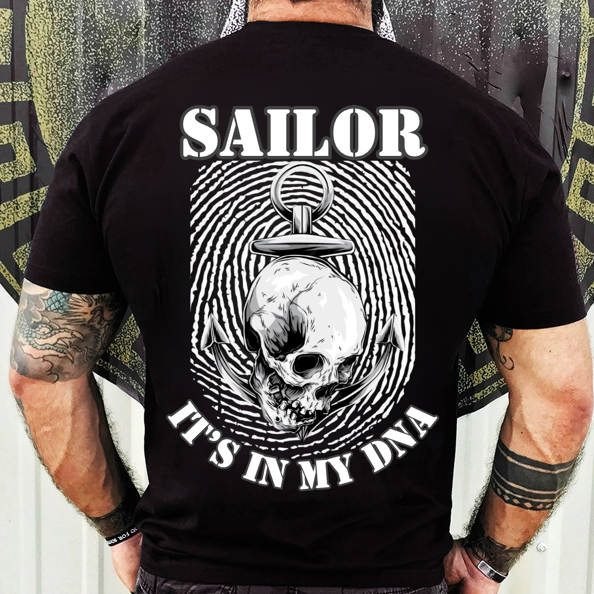 Sailor T-Shirt, Sweatshirt, Hoodie – It’s In My DNA – Anchor Skull Tee