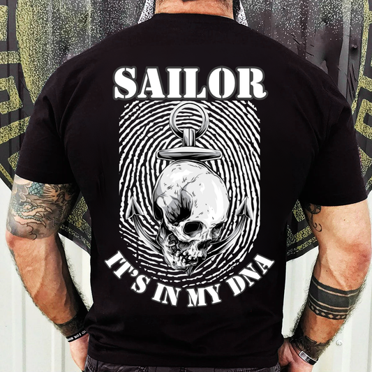Sailor T-Shirt, Sweatshirt, Hoodie – It’s In My DNA – Anchor Skull Tee