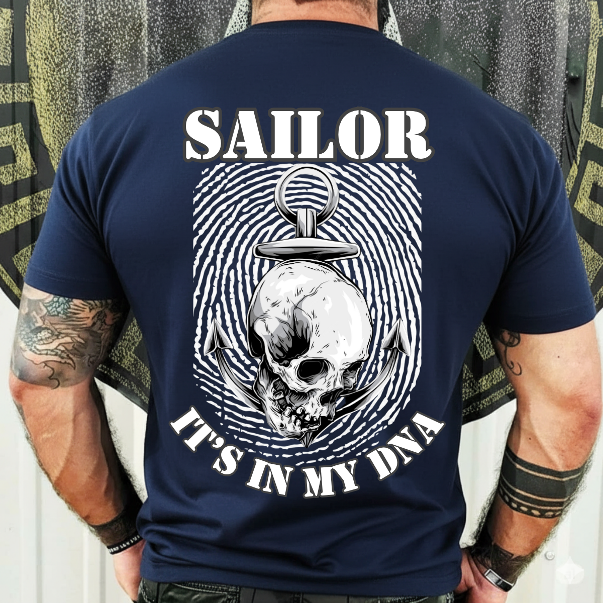 Sailor T-Shirt, Sweatshirt, Hoodie – It’s In My DNA – Anchor Skull Tee