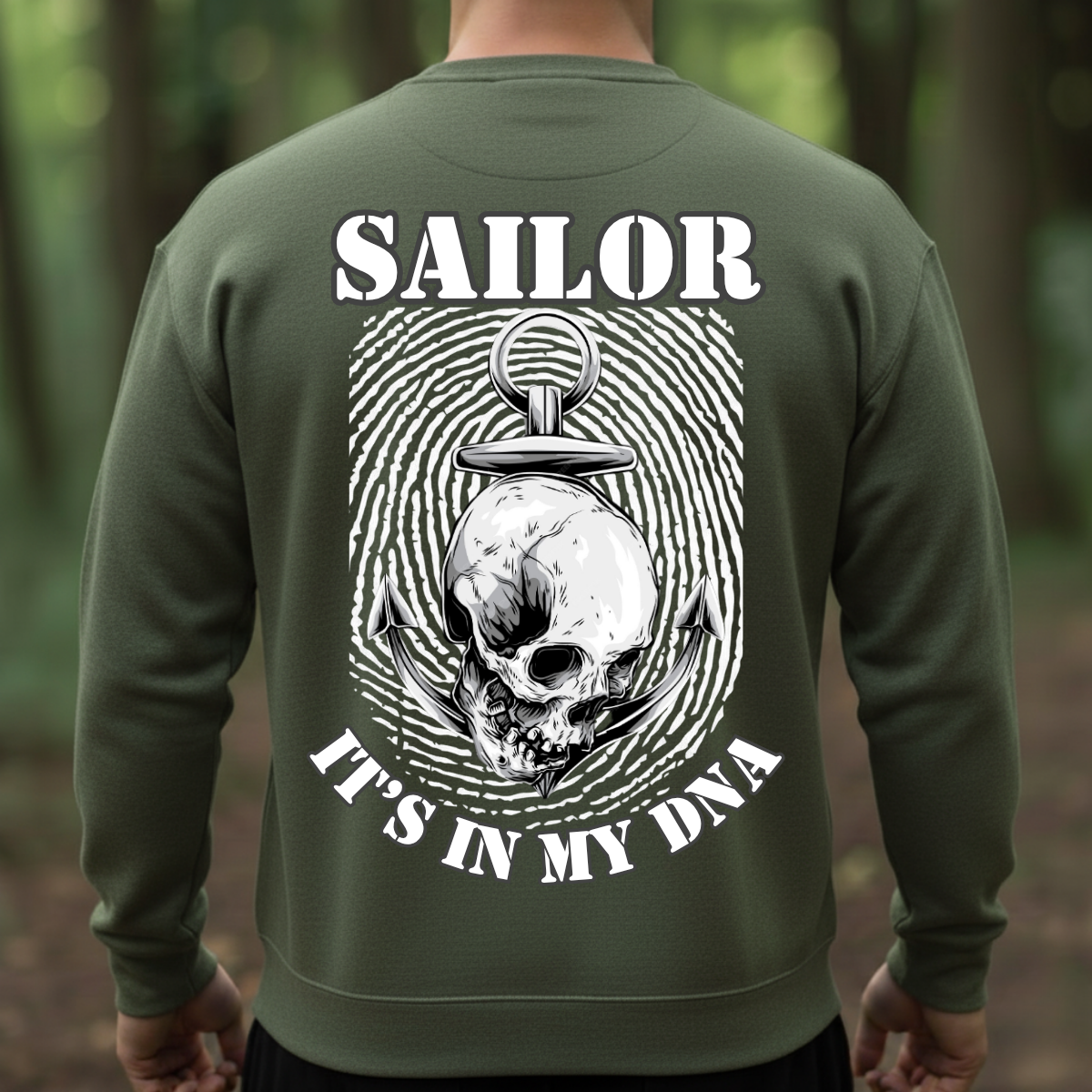 Sailor T-Shirt, Sweatshirt, Hoodie – It’s In My DNA – Anchor Skull Tee