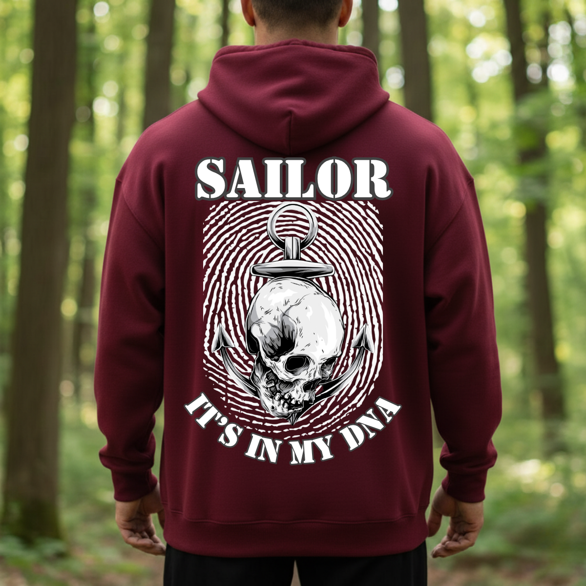Sailor T-Shirt, Sweatshirt, Hoodie – It’s In My DNA – Anchor Skull Tee