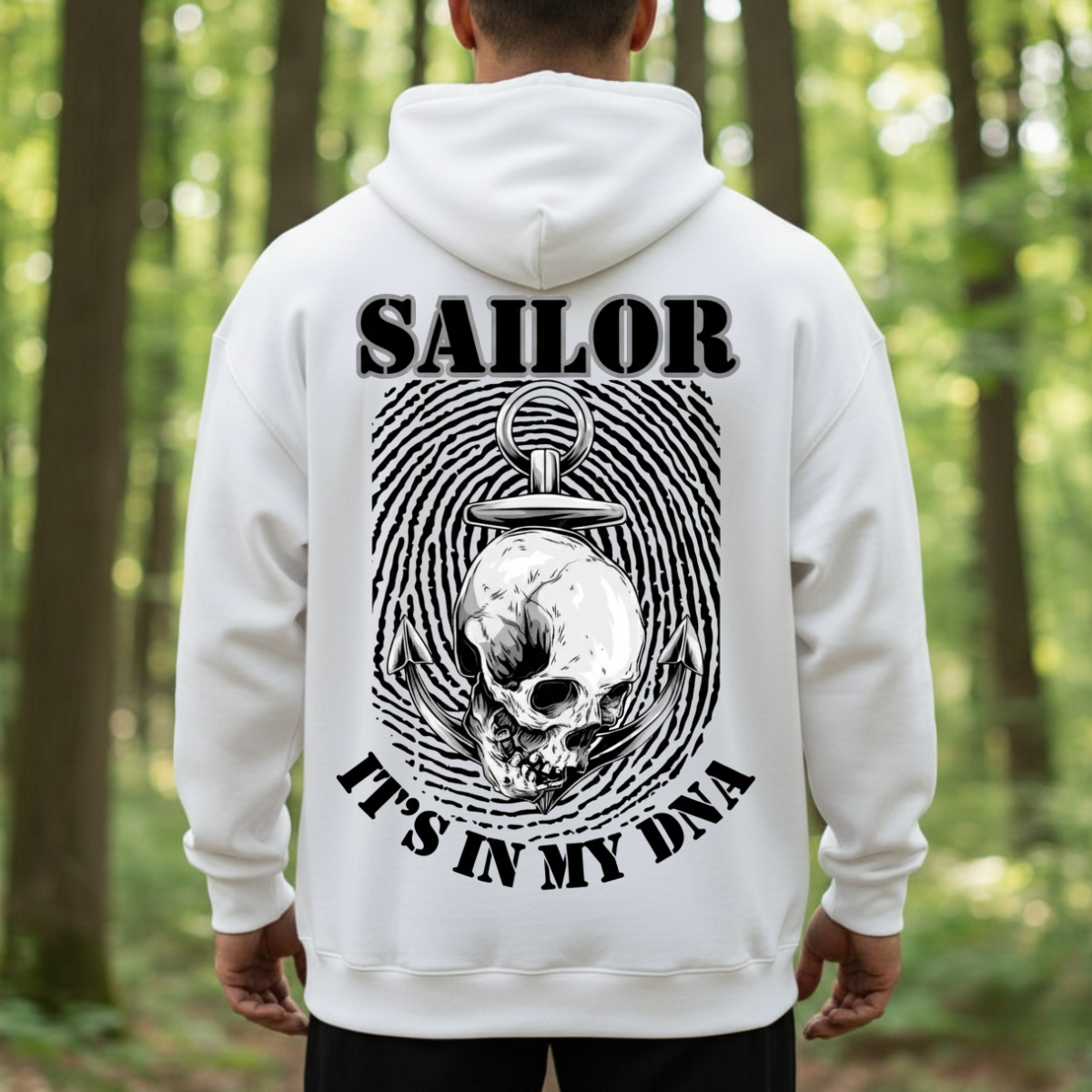Sailor T-Shirt, Sweatshirt, Hoodie – It’s In My DNA – Anchor Skull Tee
