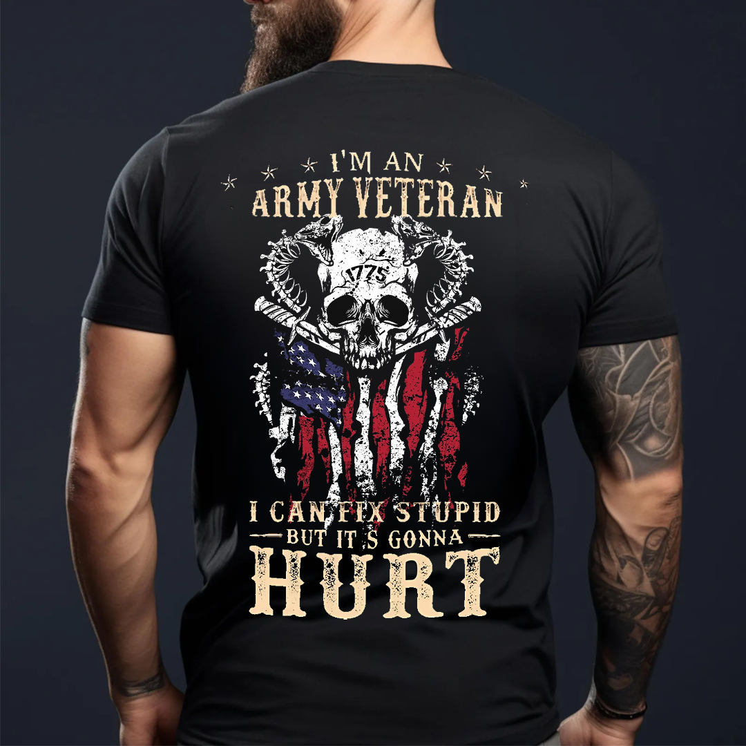 U.S. Veteran Shirt - I Can Fix Stupid - Funny Veteran Shirt, Perfect Gift For Veteran - Bold Military Humor (Copy)