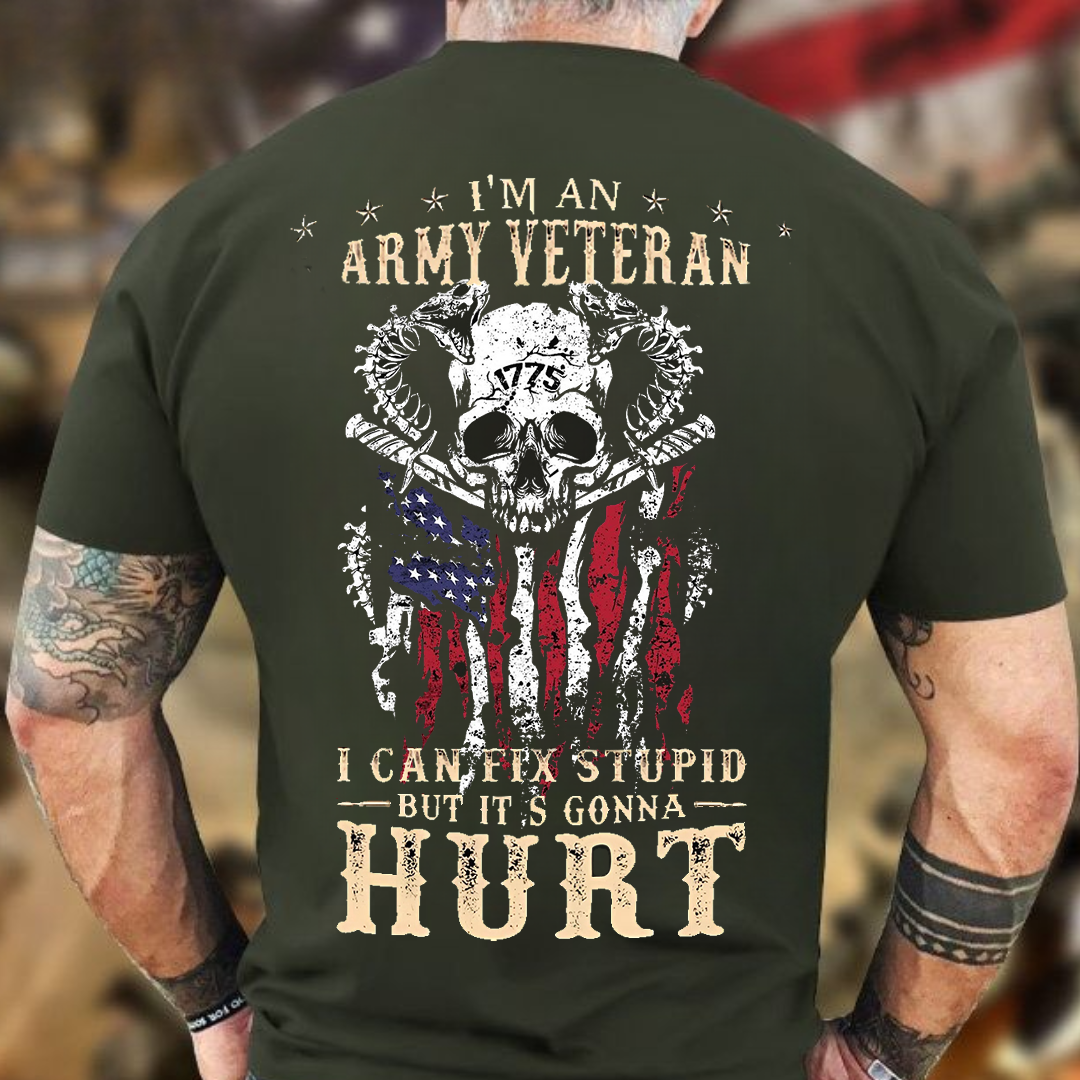 U.S. Veteran Shirt - I Can Fix Stupid - Funny Veteran Shirt, Perfect Gift For Veteran - Bold Military Humor (Copy)