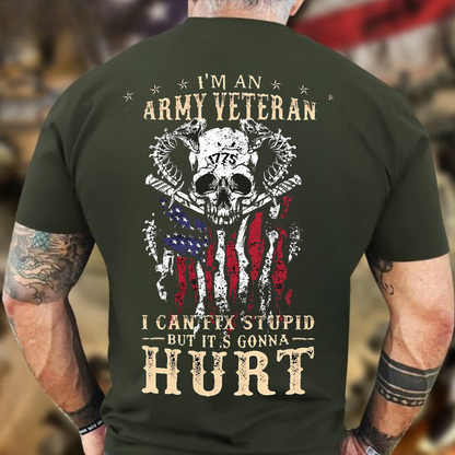 U.S. Veteran Shirt - I Can Fix Stupid - Funny Veteran Shirt, Perfect Gift For Veteran - Bold Military Humor (Copy)