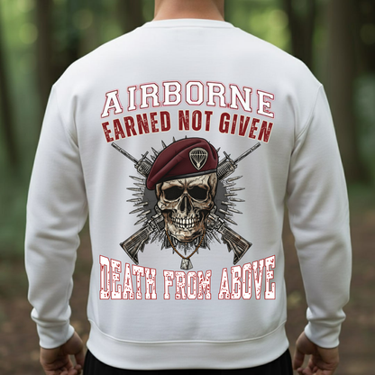 Proud Veteran Shirt – Earned Not Given Airborne Skull – Death From Above Tee