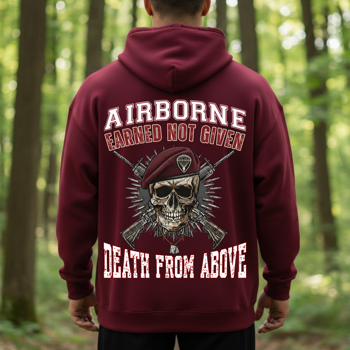 Proud Veteran Shirt – Earned Not Given Airborne Skull – Death From Above Tee