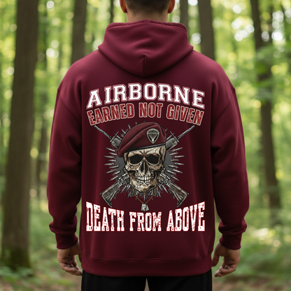 Proud Veteran Shirt – Earned Not Given Airborne Skull – Death From Above Tee