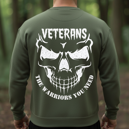 Bold Skull Graphic T-Shirt, Sweatshirt, Hoodie – The Warriors You Need – Military Veterans Apparel