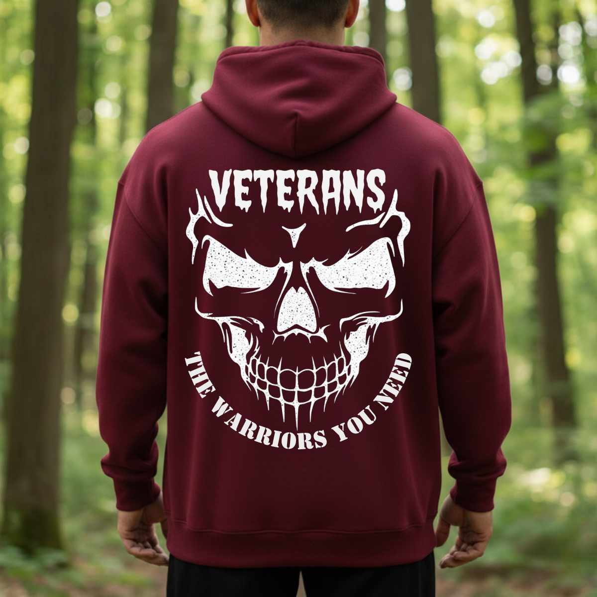 Bold Skull Graphic T-Shirt, Sweatshirt, Hoodie – The Warriors You Need – Military Veterans Apparel