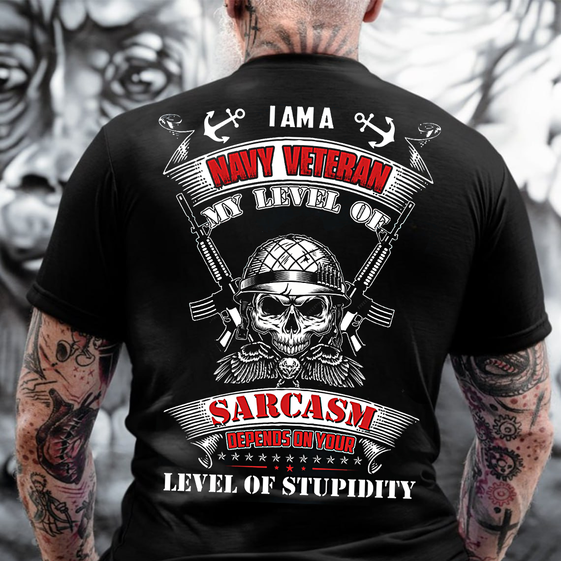 Navy Veteran Sarcasm T-Shirt, Funny Military Tee for Men, Patriotic U.S. Navy Veteran Gift Shirt
