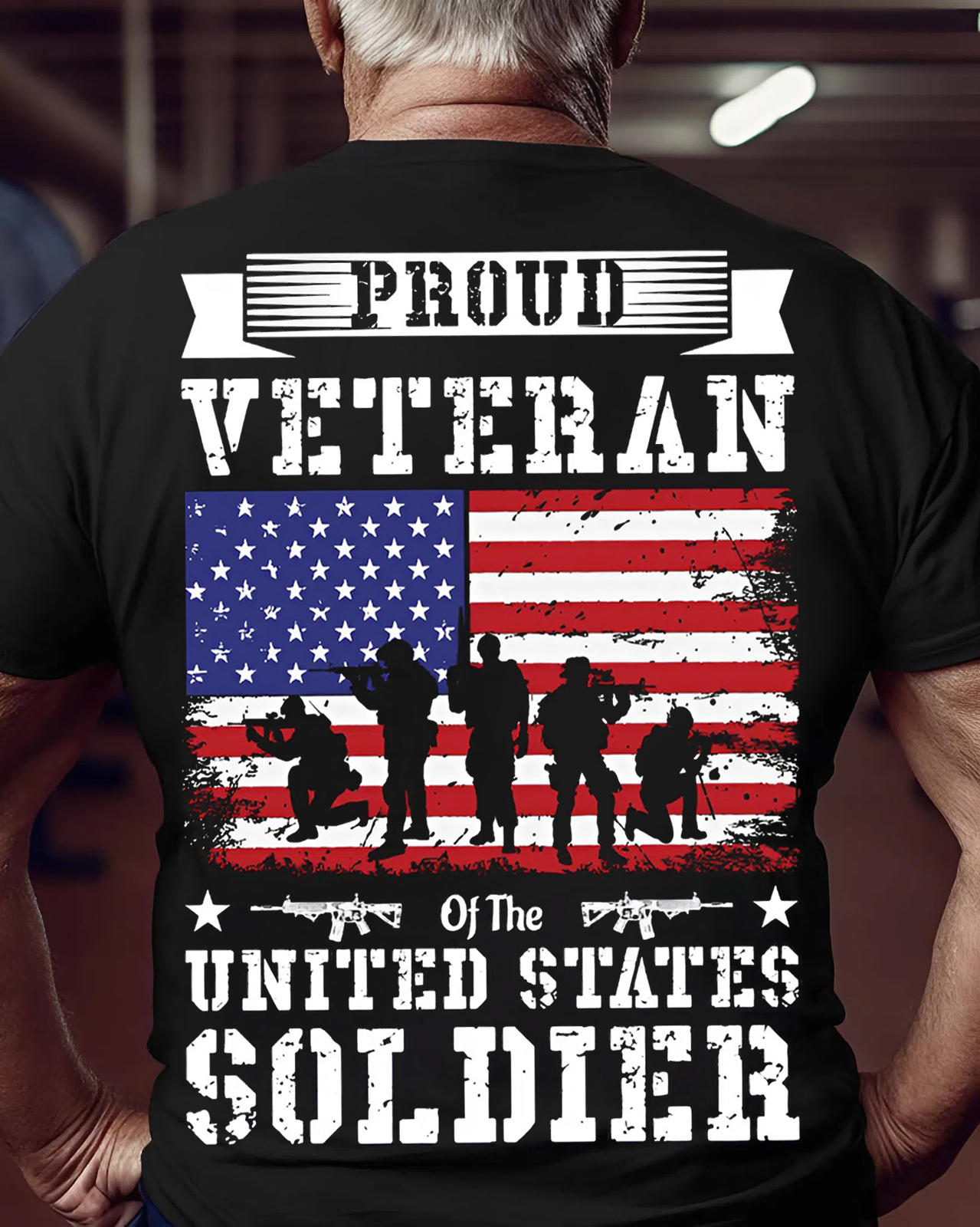 Proud U.S. Soldier Veteran Tee – Honoring Service with the Stars & Stripes