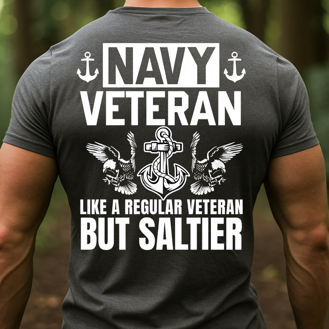 Navy Veteran Shirt, Sweatshirt, Hoodie – Like a Regular Veteran But Saltier – Military Humor Tee