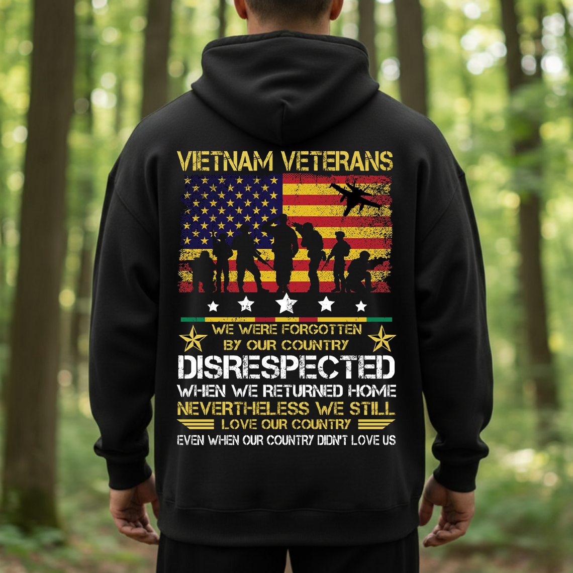 Vietnam Veterans Disrespected But Still Love Our Country T-Shirt – Proud American Soldier Patriotic Military Tee