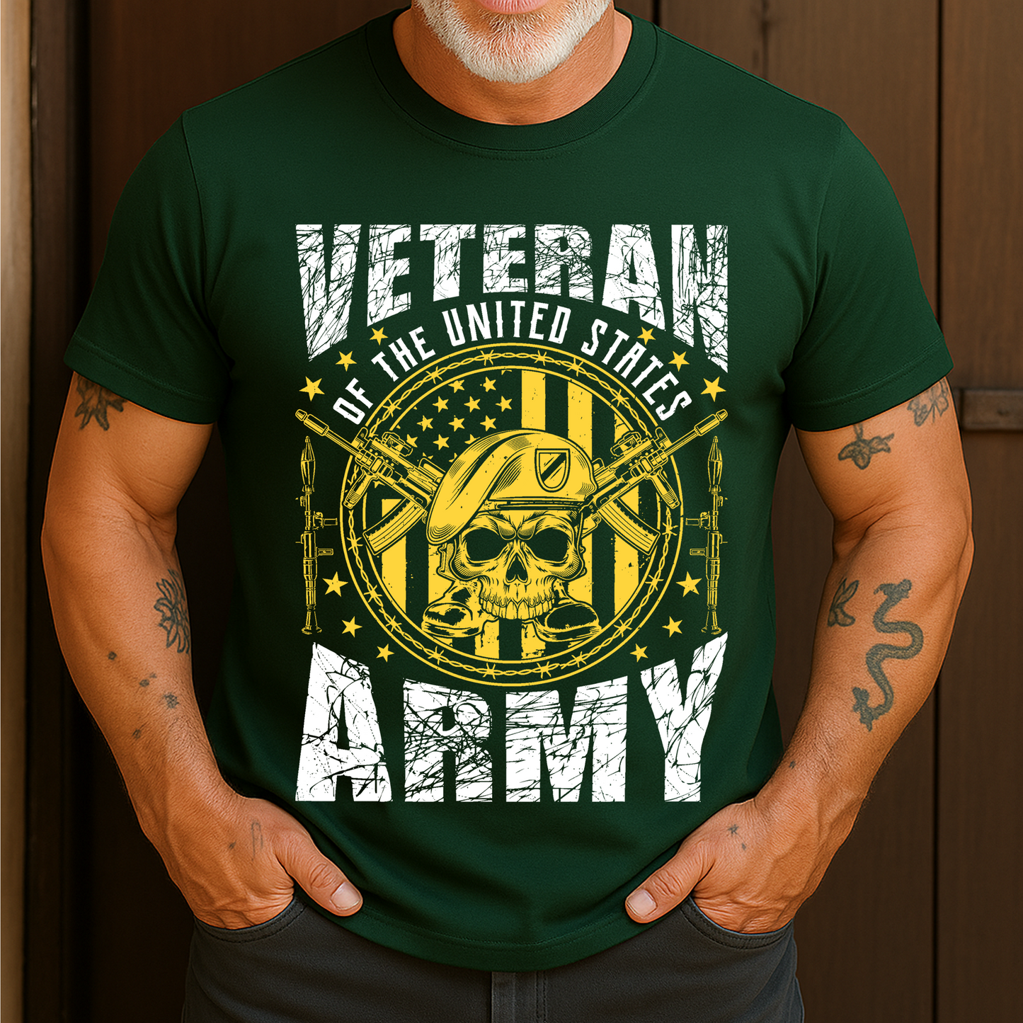 Veteran Of The United States Army Skull Military T-shirt