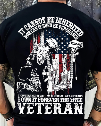 Veteran Pride Shirt – Earned With Blood Sweat and Tears Military Tee