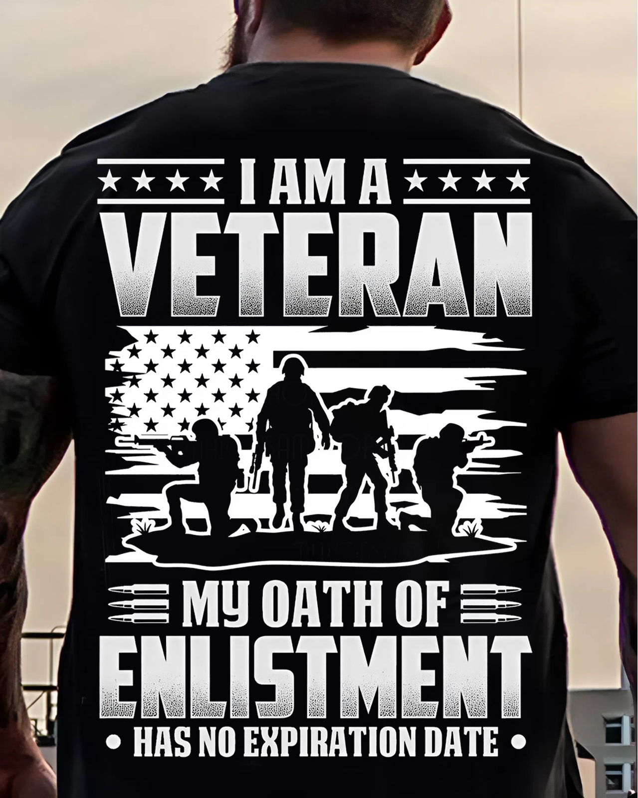 I Am a Veteran – Military Oath T-Shirt With No Expiration Date