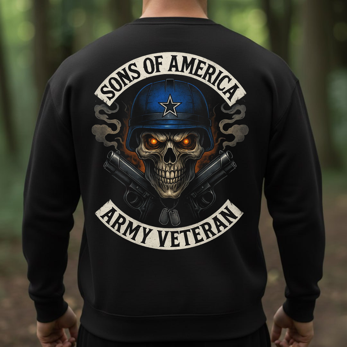 Sons of America Army Veteran Shirt, Sweatshirt, Hoodie – Military Skull T-Shirt for Men, Patriotic Tee, Veteran Pride Gift