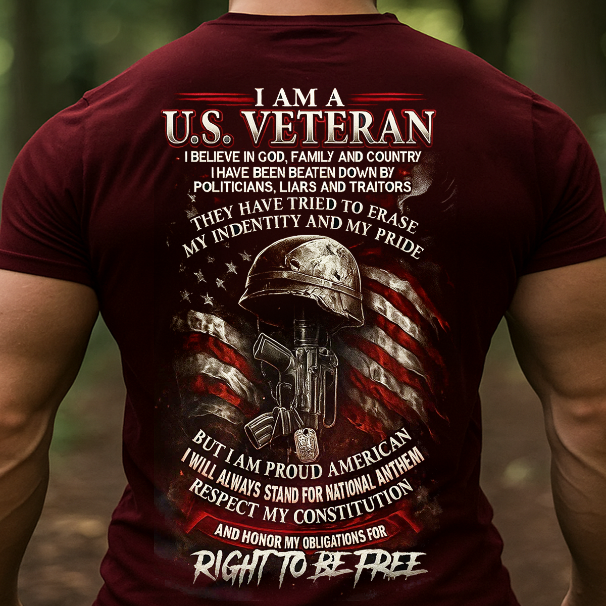 I Am a U.S. Veteran Shirt – Proud American Patriotic T-Shirt – Military Veteran Apparel – Gift for Veterans and Patriots