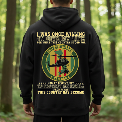 Vietnam Veteran UH-1 Huey T-Shirt, Sweatshirt, Hoodie – Patriotic Military Quote Tee, Proud American Veteran Shirt for Men and Veterans