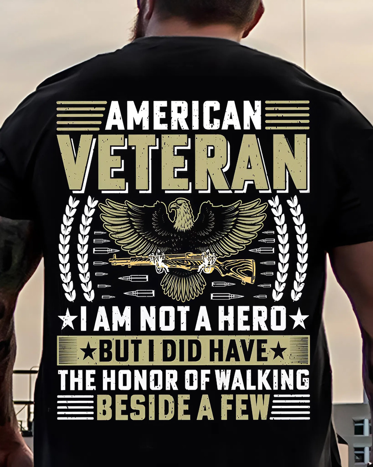 American Veteran T-Shirt – Honor of Serving Alongside Heroes – Military Tribute Tee