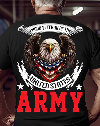 Proud U.S. Army Veteran Tee – Bold Eagle Emblem of Honor & Service
