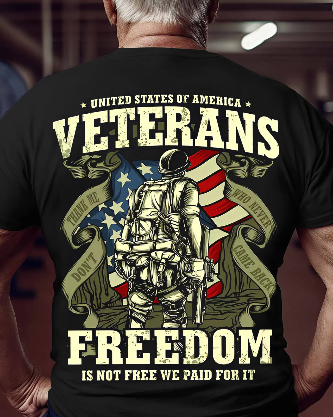 Veterans Freedom T-Shirt – Freedom Is Not Free, We Paid for It – Military Pride Tee