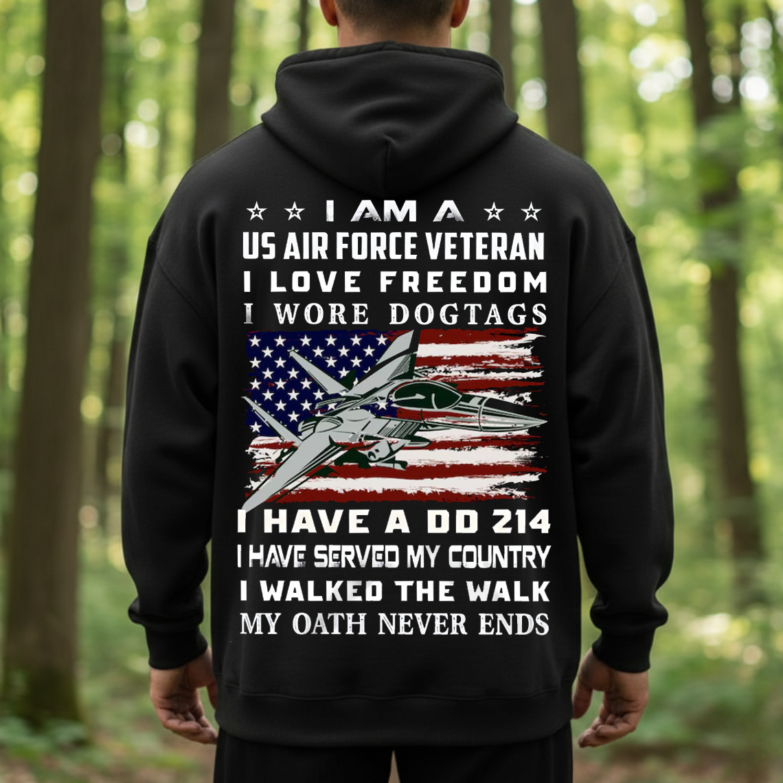U.S. Air Force Veteran I Love Freedom T-Shirt - Proud Military DD-214 Patriotic Tee for Veterans and Airmen