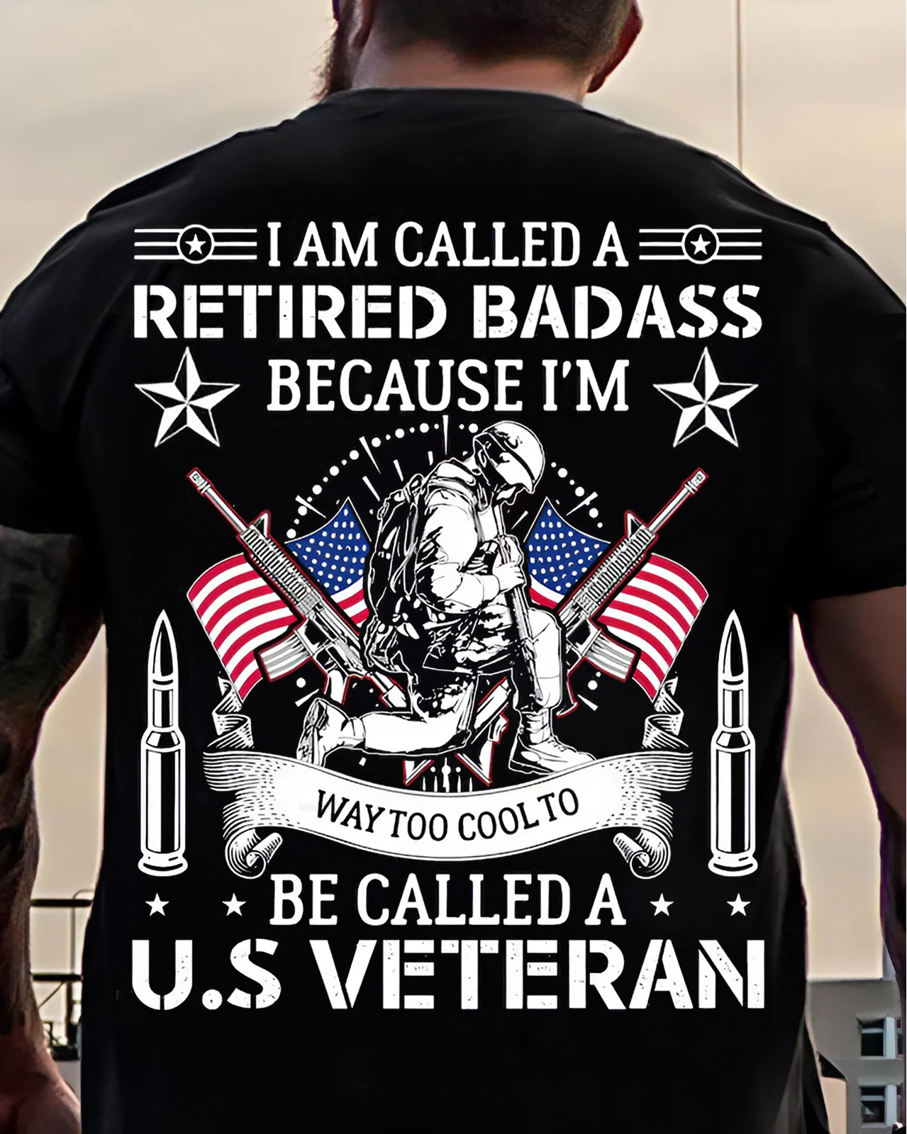 Retired Badass U.S. Veteran T-Shirt – Bold. Proud. Unapologetic