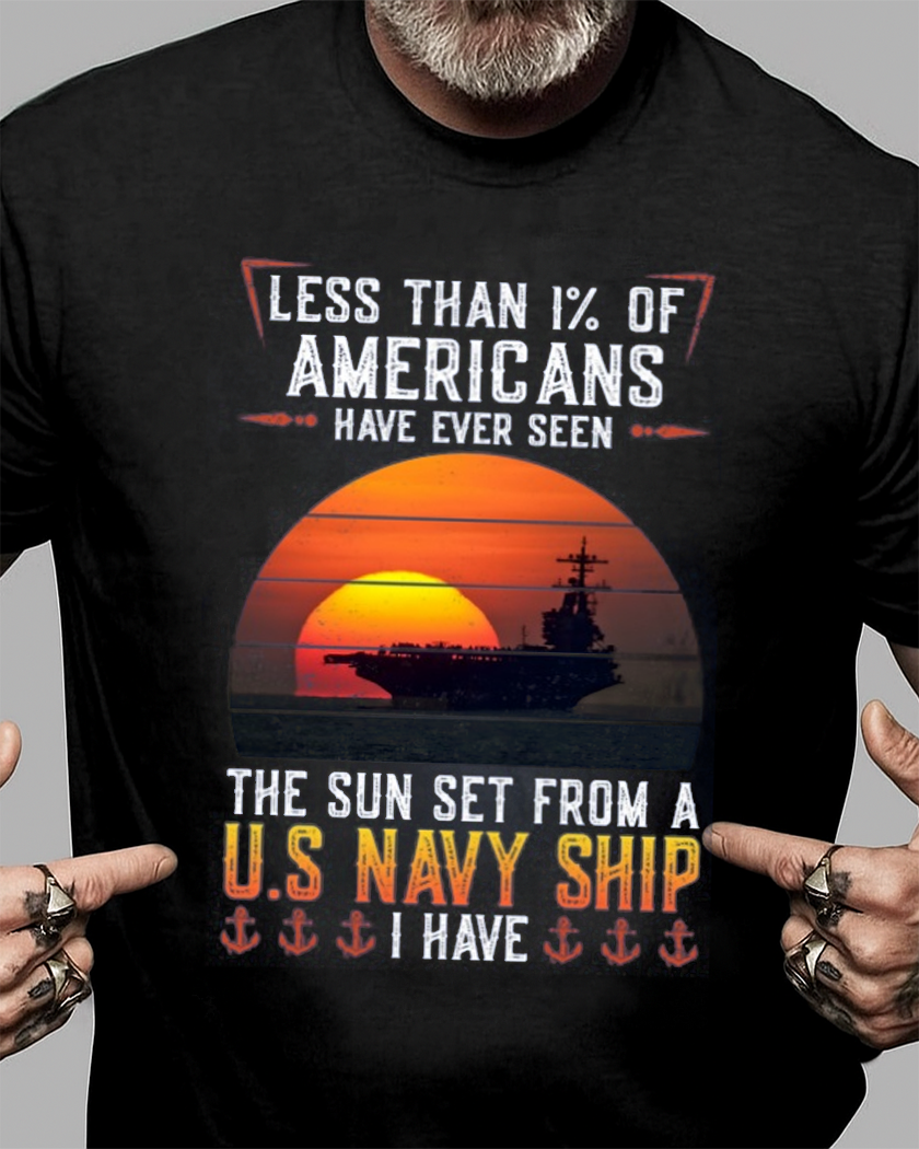 Have Ever Seen Sunset From Navy Ship - Perfect Gift For Veteran Dad, Grandpa, Son on Patriot Day, Memorial Day, Veteran Day, Navy Birthday Premium Fit Mens Tee