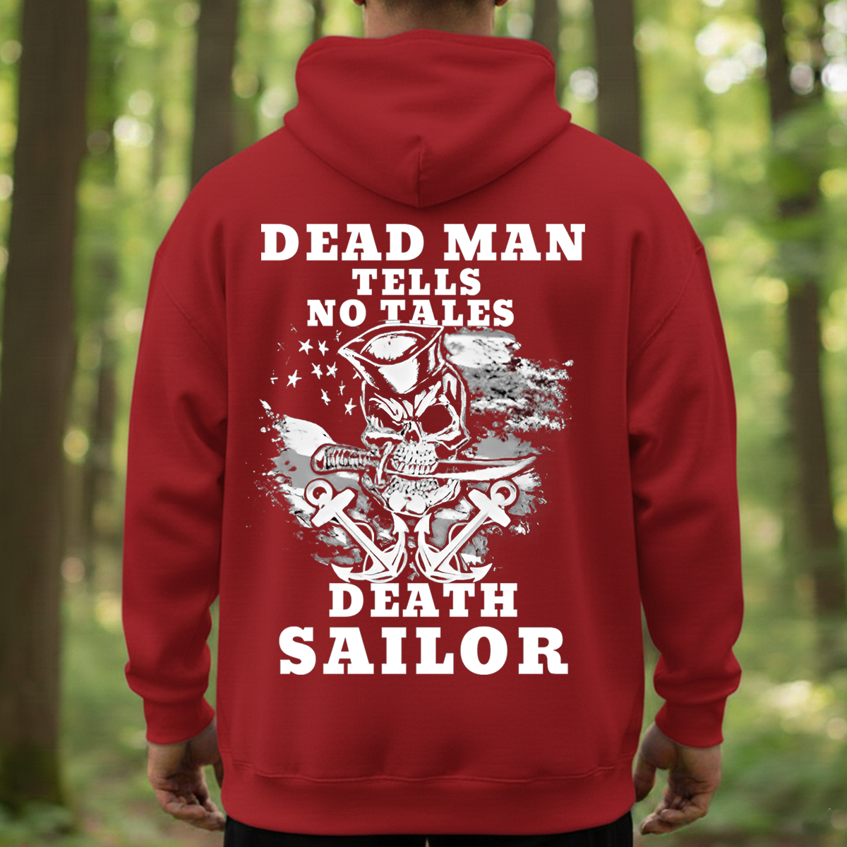 Dead Man Tells No Tales T-Shirt – Death Sailor Skull Anchor Design for Navy Veterans