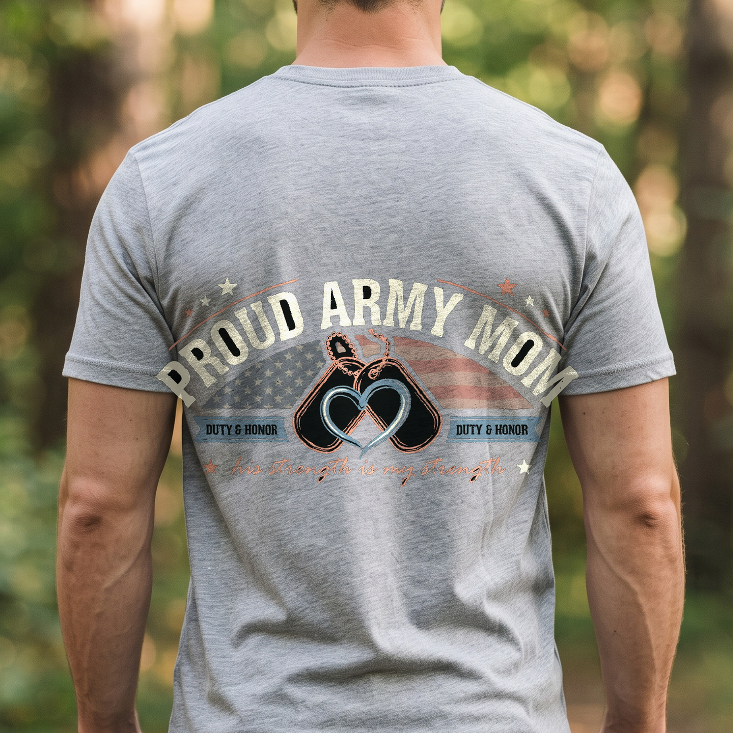 "Proud Army Mom" T-Shirt – Military Family Pride Gift for Wife Mom Husband