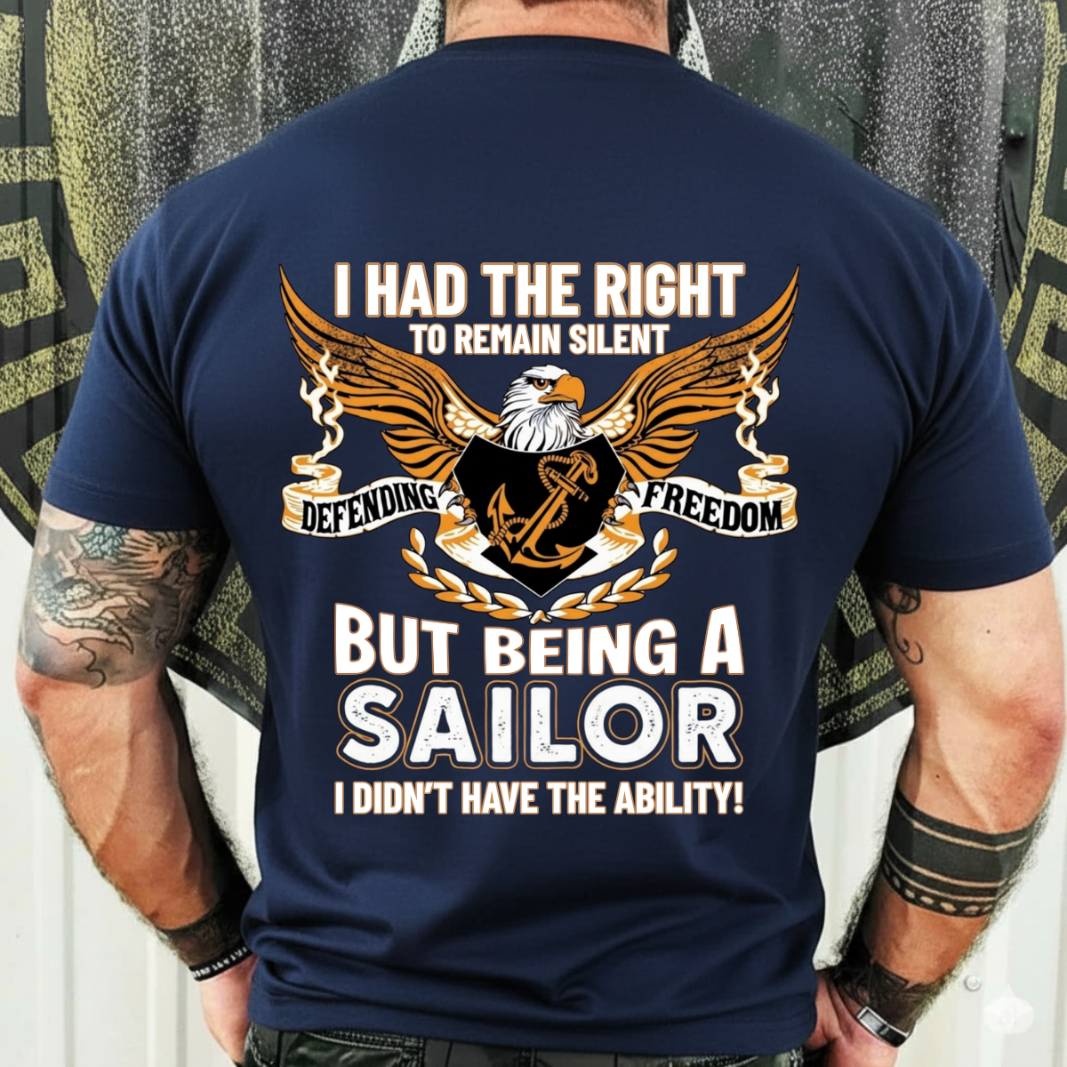 Patriotic T-Shirt, Sweatshirt, Hoodie – Can’t Stay Silent Sailor Quote – Veteran Humor Shirt, Sailor Pride Clothing